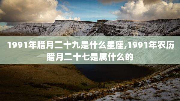 1991年腊月二十九是什么星座,1991年农历腊月二十七是属什么的