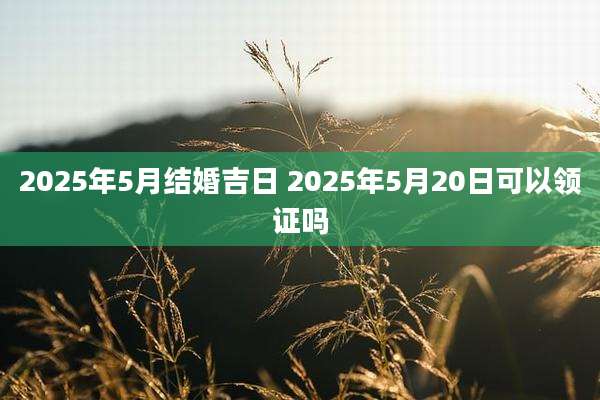2025年5月结婚吉日 2025年5月20日可以领证吗