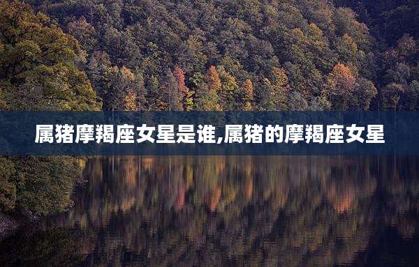 属猪摩羯座女星是谁,属猪的摩羯座女星