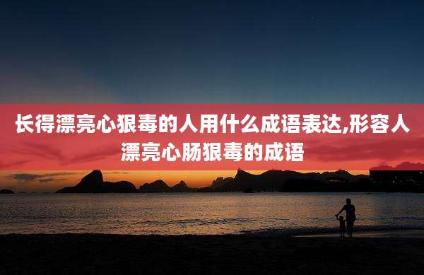 长得漂亮心狠毒的人用什么成语表达,形容人漂亮心肠狠毒的成语