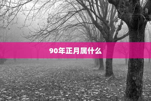 90年正月属什么