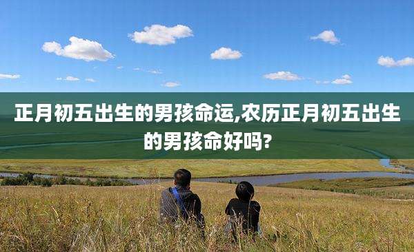 正月初五出生的男孩命运,农历正月初五出生的男孩命好吗?