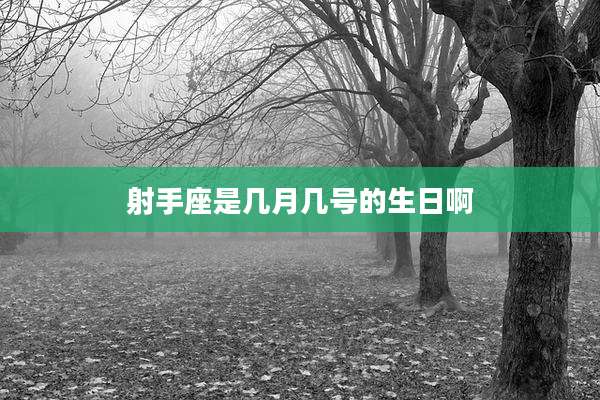 射手座是几月几号的生日啊