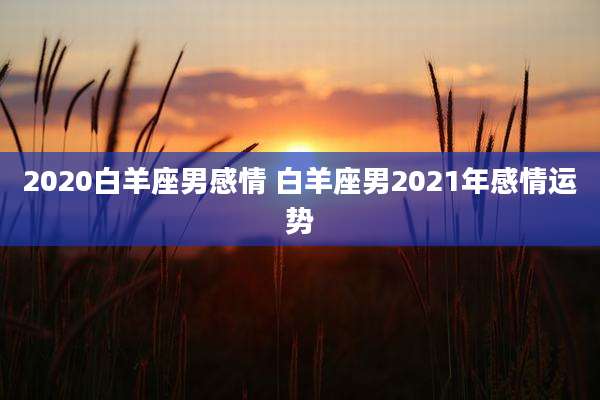 2020白羊座男感情 白羊座男2021年感情运势