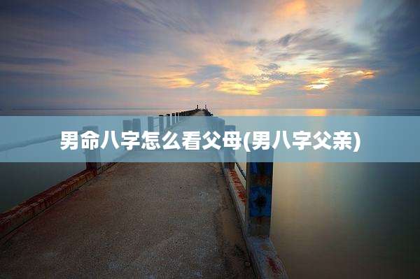 男命八字怎么看父母(男八字父亲)
