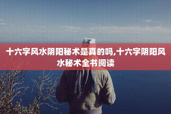 十六字风水阴阳秘术是真的吗,十六字阴阳风水秘术全书阅读