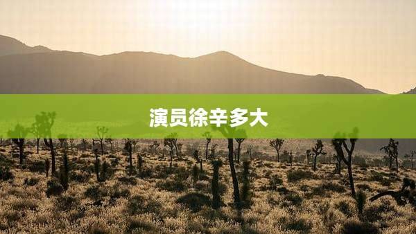 演员徐辛多大