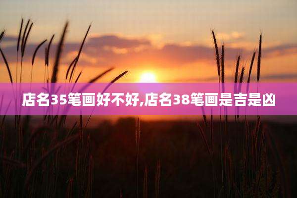店名35笔画好不好,店名38笔画是吉是凶