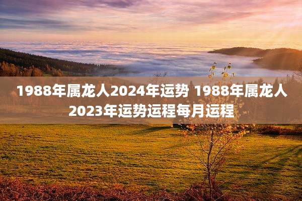 1988年属龙人2024年运势 1988年属龙人2023年运势运程每月运程