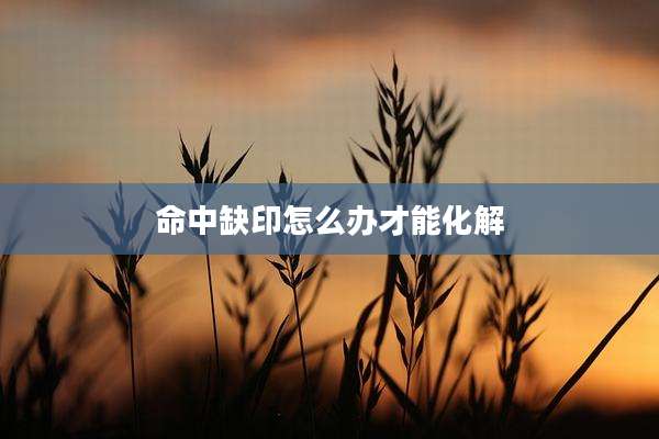 命中缺印怎么办才能化解
