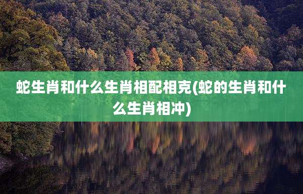 蛇生肖和什么生肖相配相克(蛇的生肖和什么生肖相冲)