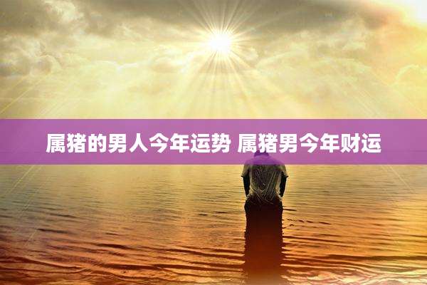 属猪的男人今年运势 属猪男今年财运