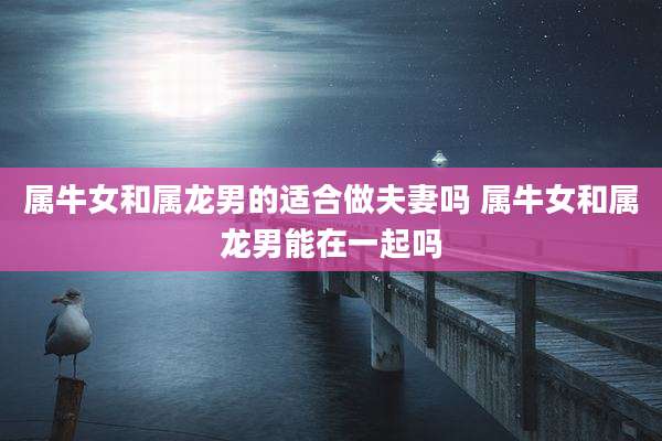 属牛女和属龙男的适合做夫妻吗 属牛女和属龙男能在一起吗
