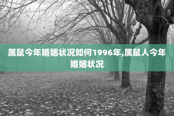属鼠今年婚姻状况如何1996年,属鼠人今年婚姻状况