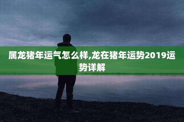 属龙猪年运气怎么样,龙在猪年运势2019运势详解