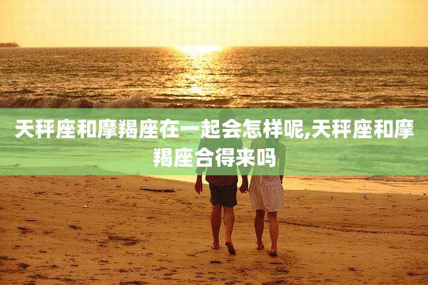 天秤座和摩羯座在一起会怎样呢,天秤座和摩羯座合得来吗