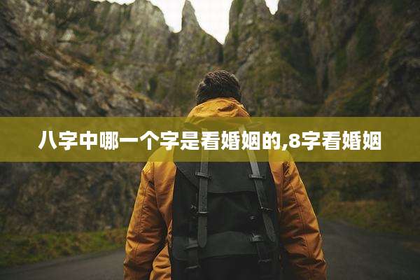 八字中哪一个字是看婚姻的,8字看婚姻