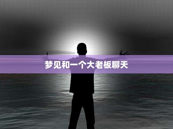 梦见和一个大老板聊天