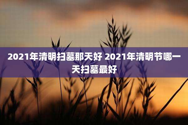 2021年清明扫墓那天好 2021年清明节哪一天扫墓最好