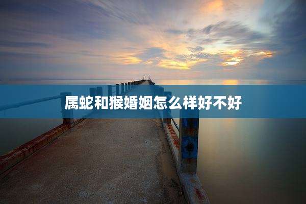 属蛇和猴婚姻怎么样好不好