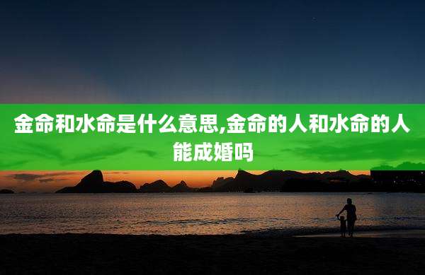 金命和水命是什么意思,金命的人和水命的人能成婚吗