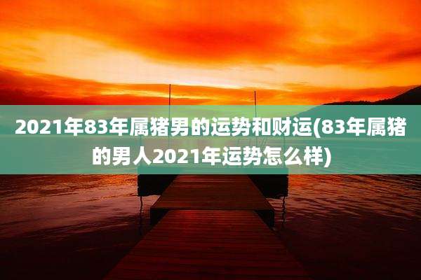 2021年83年属猪男的运势和财运(83年属猪的男人2021年运势怎么样)