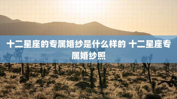 十二星座的专属婚纱是什么样的 十二星座专属婚纱照