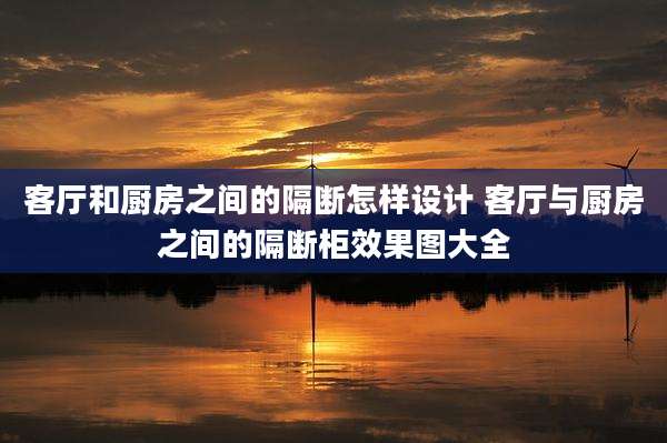 客厅和厨房之间的隔断怎样设计 客厅与厨房之间的隔断柜效果图大全