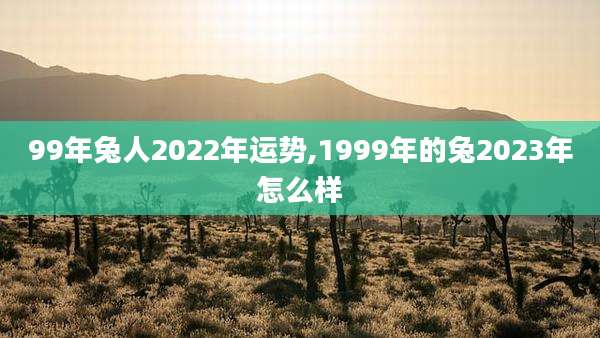 99年兔人2022年运势,1999年的兔2023年怎么样