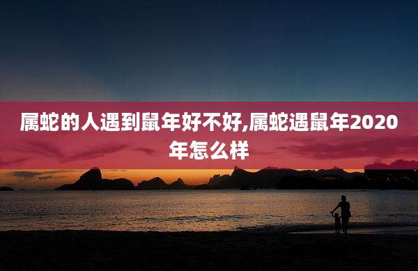 属蛇的人遇到鼠年好不好,属蛇遇鼠年2020年怎么样