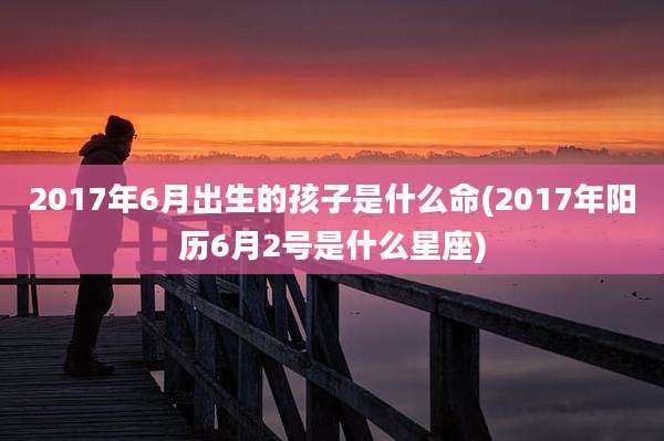 2017年6月出生的孩子是什么命(2017年阳历6月2号是什么星座)