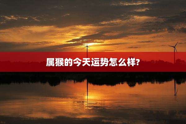 属猴的今天运势怎么样?