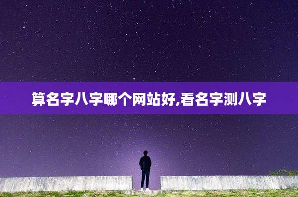 算名字八字哪个网站好,看名字测八字