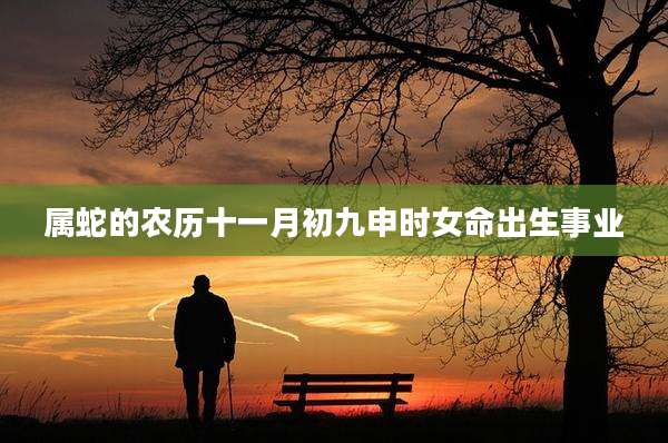 属蛇的农历十一月初九申时女命出生事业