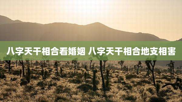 八字天干相合看婚姻 八字天干相合地支相害