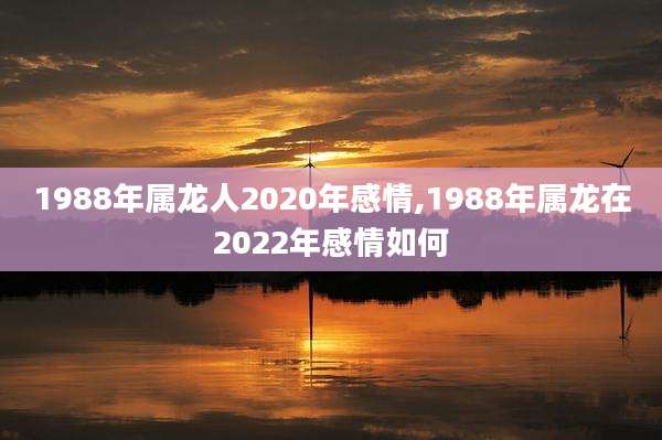 1988年属龙人2020年感情,1988年属龙在2022年感情如何