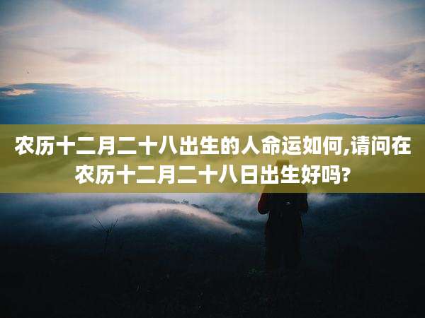 农历十二月二十八出生的人命运如何,请问在农历十二月二十八日出生好吗?