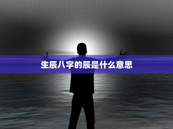 生辰八字的辰是什么意思