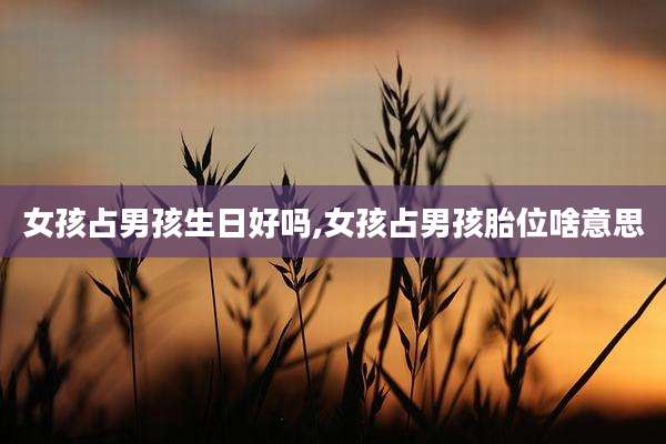 女孩占男孩生日好吗,女孩占男孩胎位啥意思