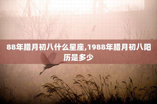88年腊月初八什么星座,1988年腊月初八阳历是多少