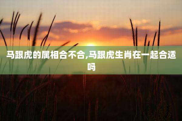马跟虎的属相合不合,马跟虎生肖在一起合适吗