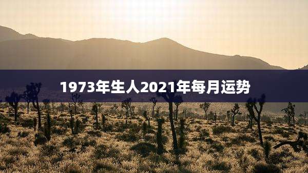 1973年生人2021年每月运势