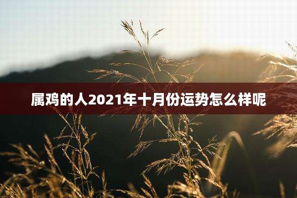 属鸡的人2021年十月份运势怎么样呢