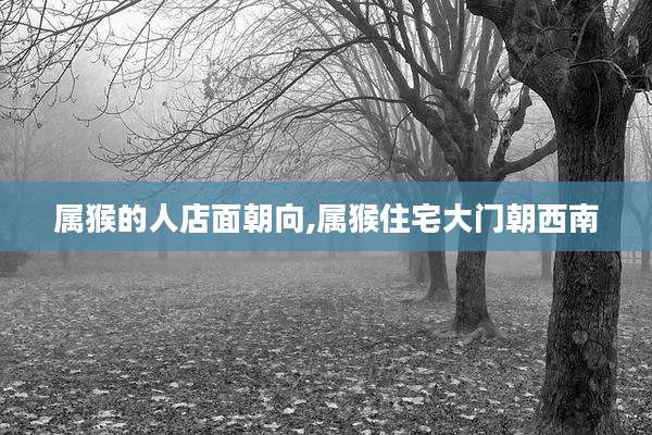 属猴的人店面朝向,属猴住宅大门朝西南