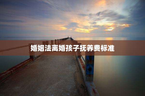 婚姻法离婚孩子抚养费标准