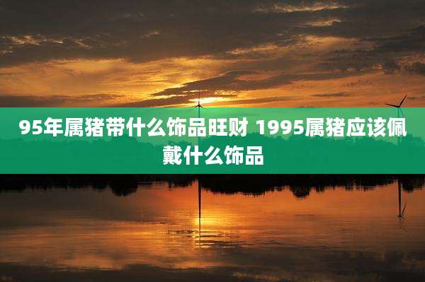 95年属猪带什么饰品旺财 1995属猪应该佩戴什么饰品