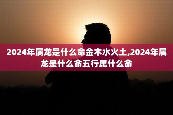 2024年属龙是什么命金木水火土,2024年属龙是什么命五行属什么命