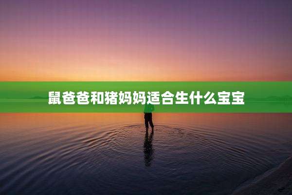鼠爸爸和猪妈妈适合生什么宝宝