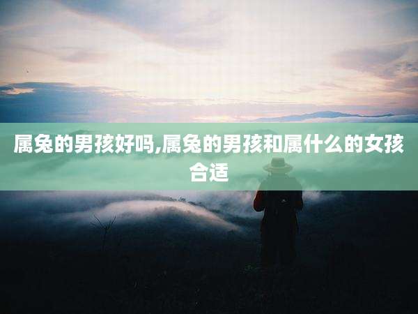 属兔的男孩好吗,属兔的男孩和属什么的女孩合适