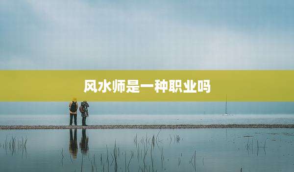 风水师是一种职业吗